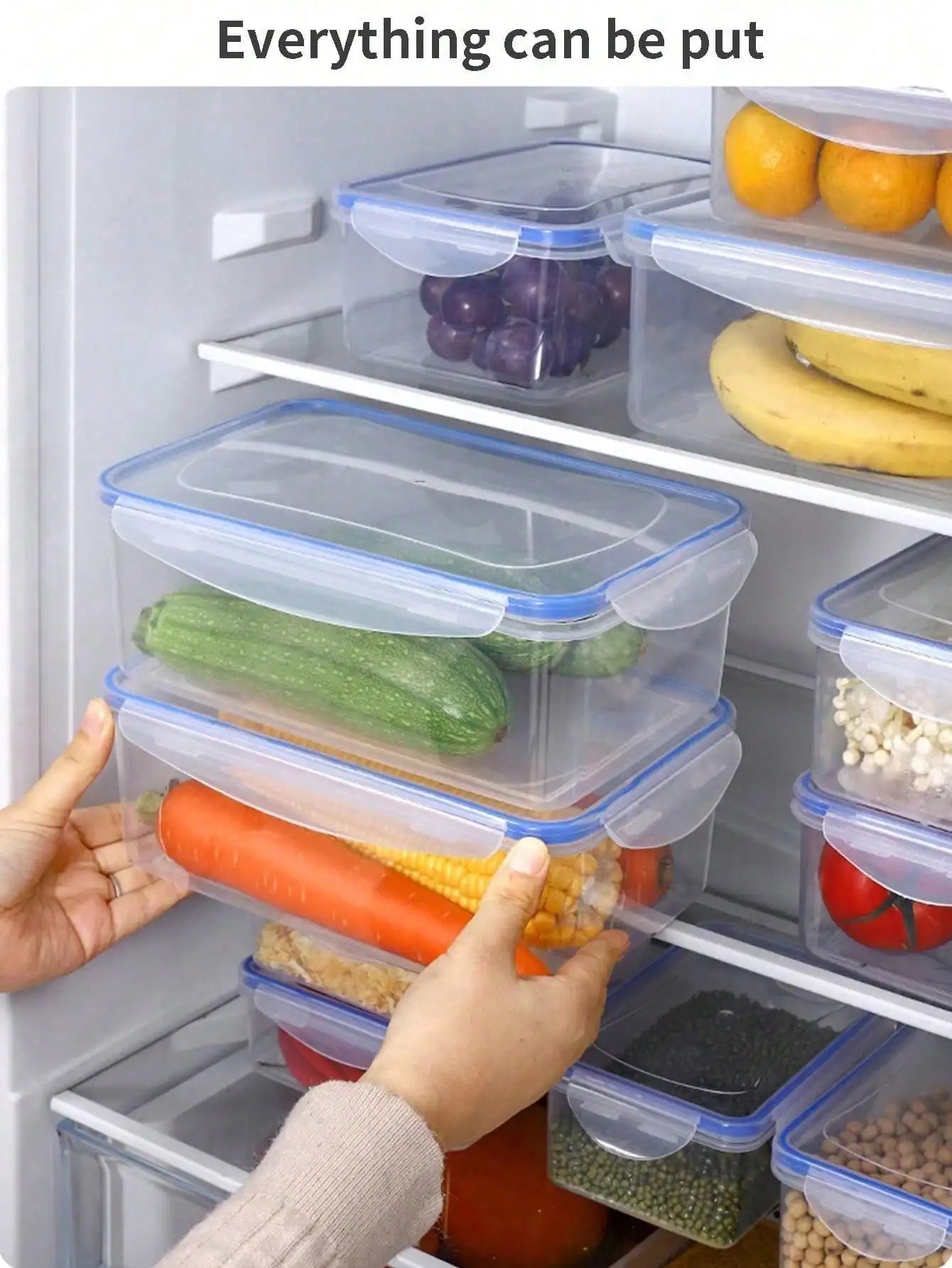 Daddy's Choice Sealed rectangular refrigerator storage box with lid Plastic crisper microwave heating lunch box with lid office workers