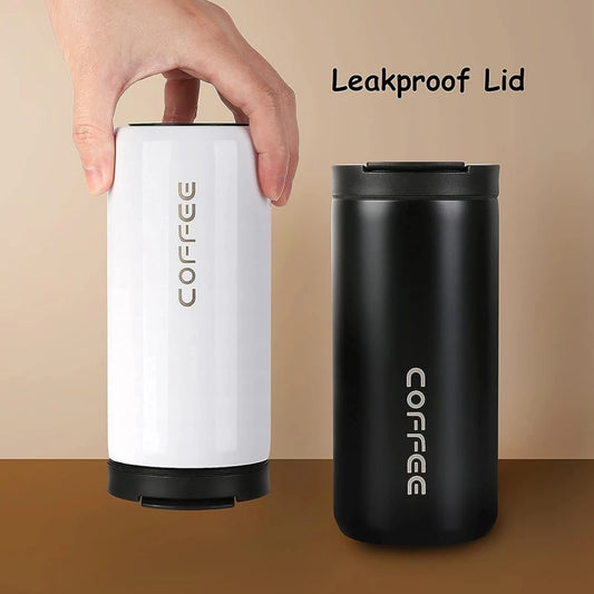 Purism 400ML Stainless Steel Coffee Thermos Bottle Thermal Mug Leakproof Car Vacuum Flasks Coffee Cup Travel Portable Insulated Bottles