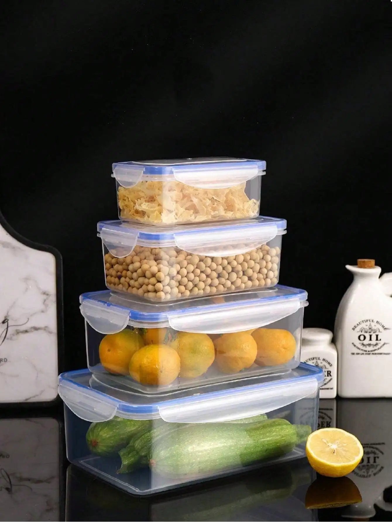 Daddy's Choice Sealed rectangular refrigerator storage box with lid Plastic crisper microwave heating lunch box with lid office workers