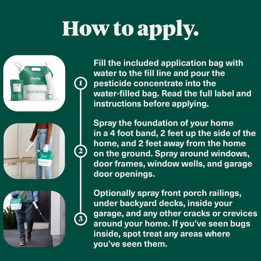 Daddy‘s Choice Home Barrier Pest Control Kit, Expert Pest Control for Your Home, Fast-Acting, Long-Lasting Insect Killer, Professional Spray Protects Against Common Pests