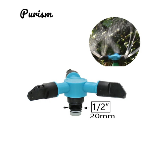 Purism 360 Degree Rotating Sprinklers Nozzles With 1/2'' Thread Plastic Spike Garden Lawn Farm Irrigation Watering Sprinklers