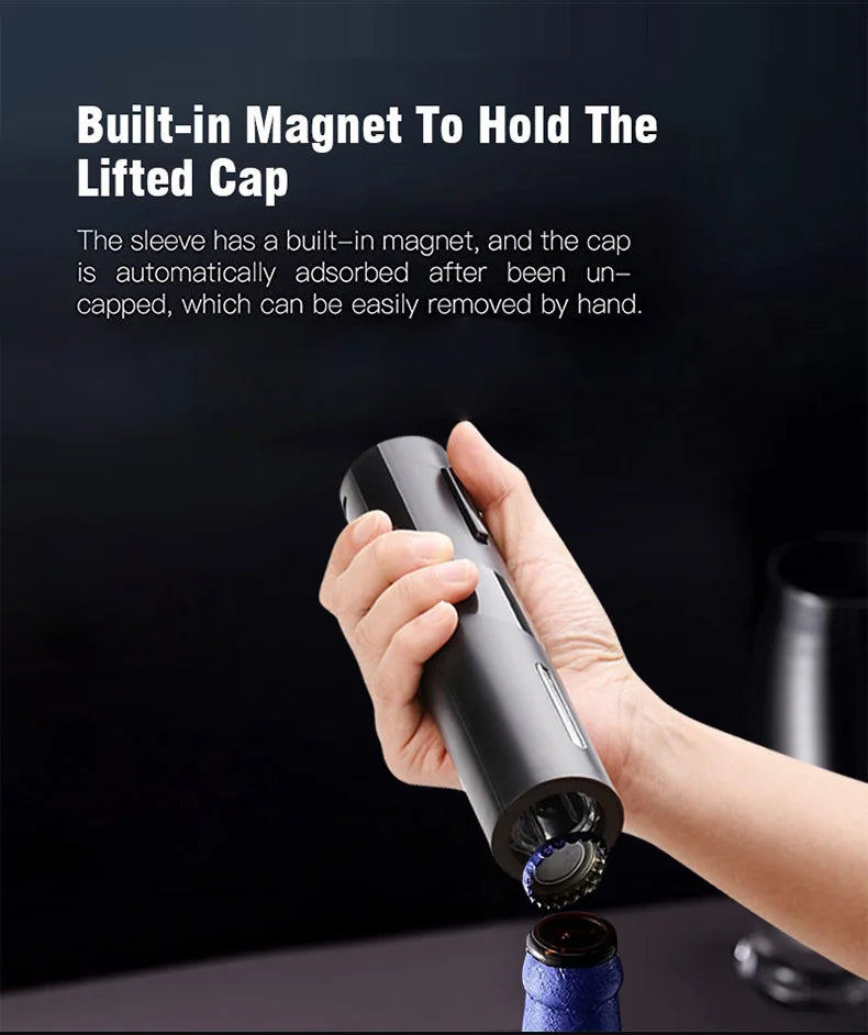 Purism Automatic Electric Wine Openers for Beer USB & Battery Beer Bottle Openers Corkscrew Wine Beer Cap Opener Kitchen Accessories