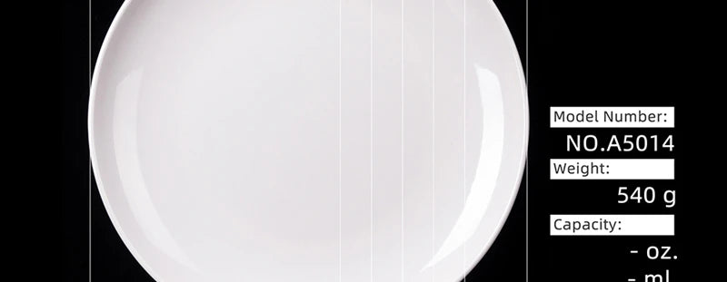 Purism 8-14 Inch Round White Melamine Dinner Plate Hotel Western Steak Trays Dessert Bone TablewareDishes Plastic Imitation Porcelain