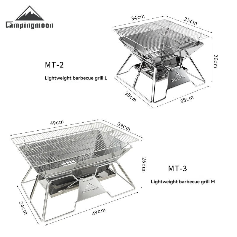 Large Folding Portable Stainless Steel Barbecue Grill BBQ Oven, Camping Picnic Grill Net, Barbecue Grill