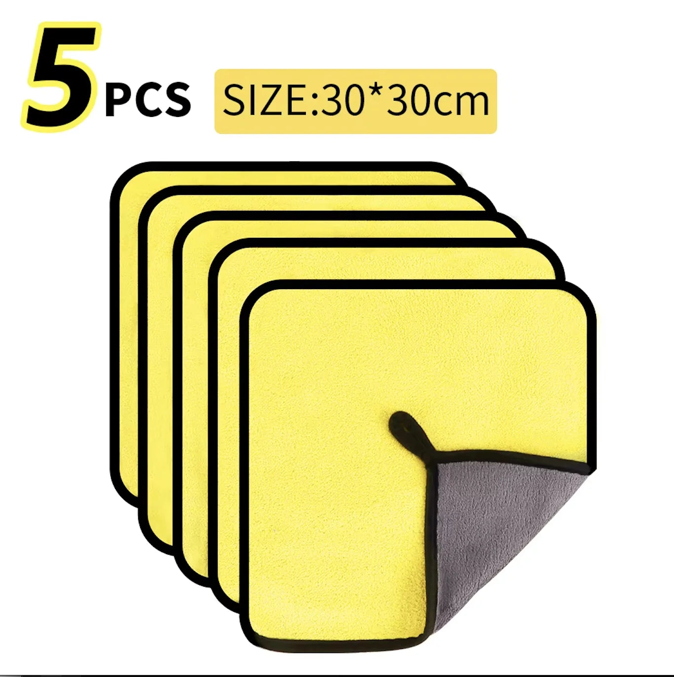 Purism 10Pcs Car Wash Microfiber Towel 30x30CM Car Cleaning Drying Cloth Hemming Car Care Cloth Detailing Car Wash Towel  Kitchen Towel