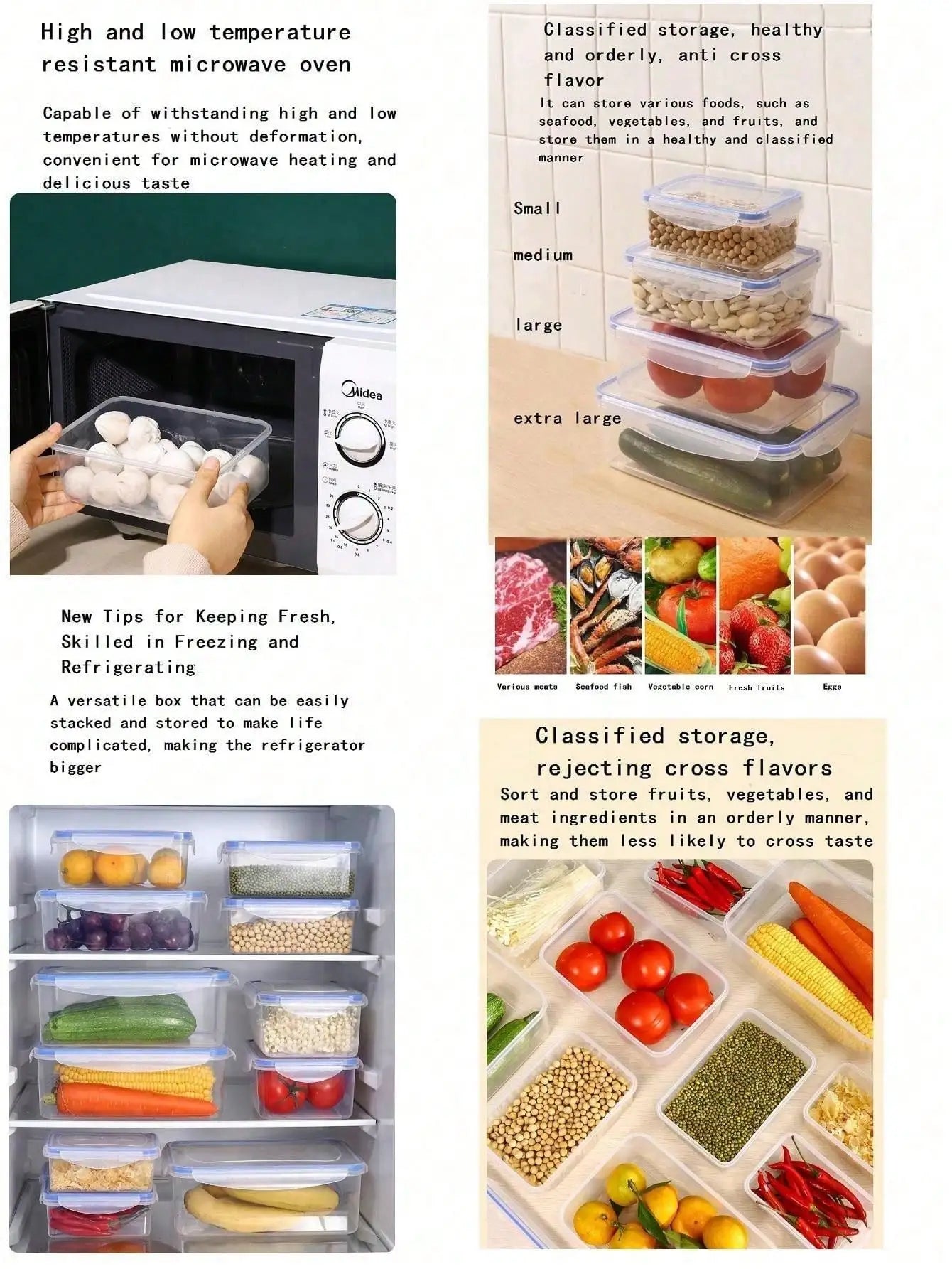 Daddy's Choice Sealed rectangular refrigerator storage box with lid Plastic crisper microwave heating lunch box with lid office workers