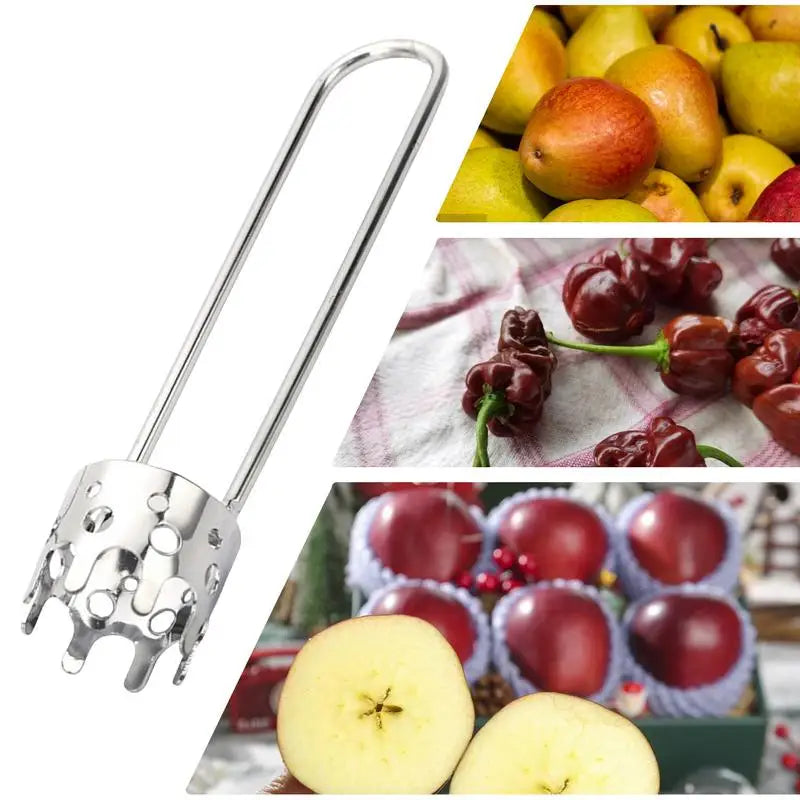 Daddy's Choice Fruit Corer Pitter Stainless Steel Popper Cutter Pepper Deseeder Multi-Functional Vegetables Fruit Corer Kitchen Gadget Quick