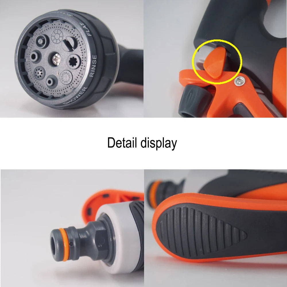 Purism Watering Gun Garden 8 Modes High Pressure Sprayer Adjustable Irrigation Watering Nozzle for Plant Lawn Yard Watering Sprinkler
