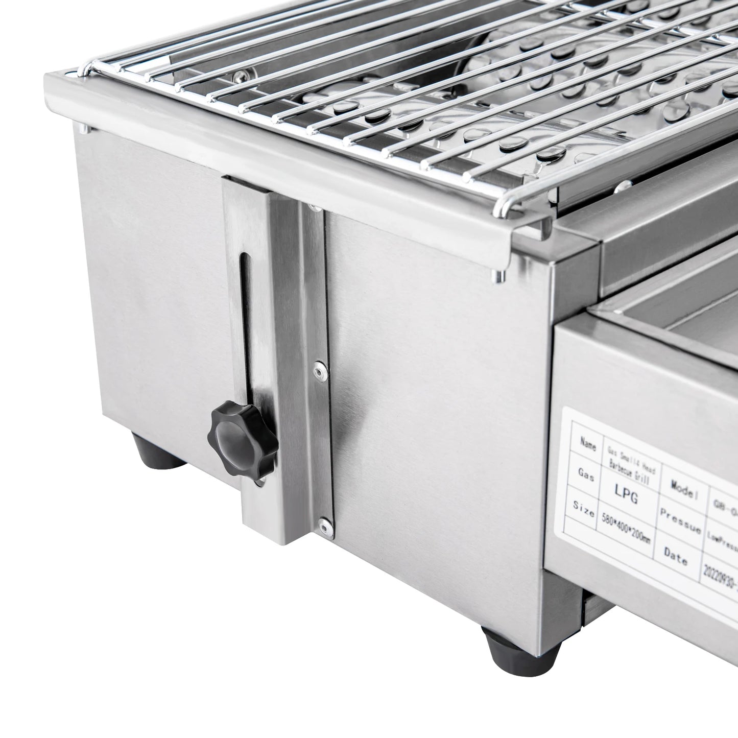 Purism Stainless Steel Smokeless Barbecue Grill 4 Burners LPG Gas Grill Roaster Portable BBQ Grill Removable for Outdoor Patio Garden