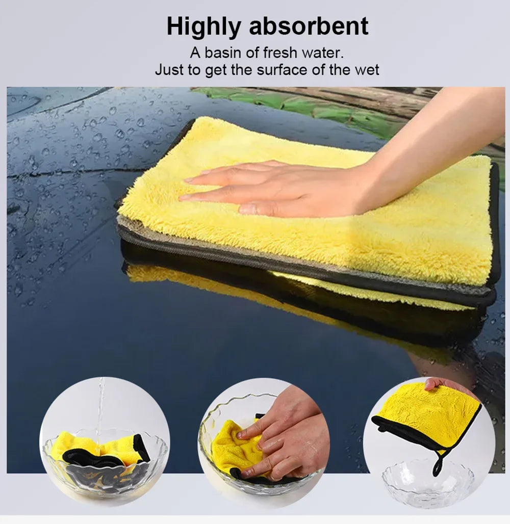 Purism 10Pcs Car Wash Microfiber Towel 30x30CM Car Cleaning Drying Cloth Hemming Car Care Cloth Detailing Car Wash Towel  Kitchen Towel