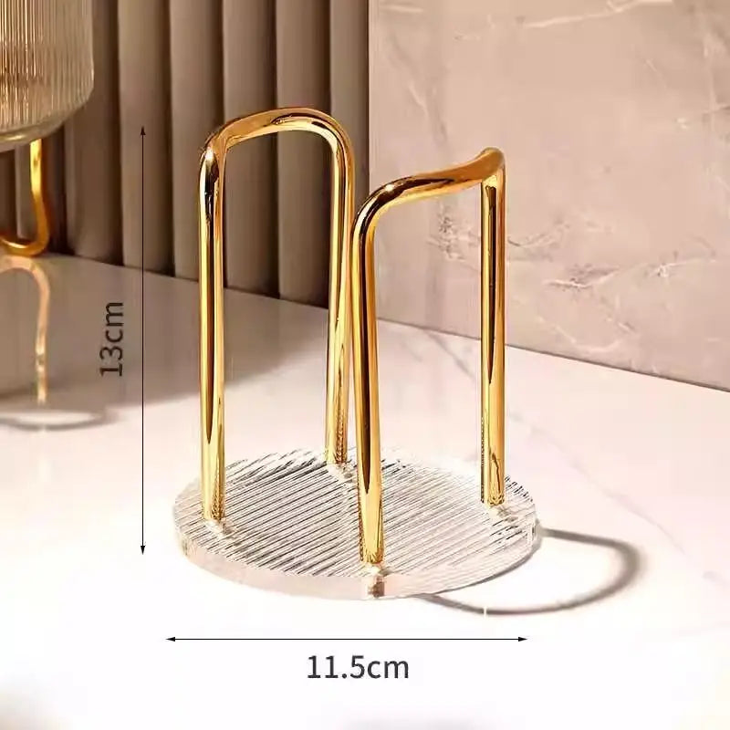 Daddy's Choice Luxury Disposable Cup Storage Holder Water Tea Cups Dispenser Rack Shelf with Longer Stick Mug Display Stand Home Organizer