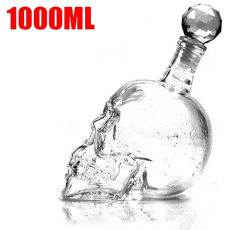 Daddy's Choice 350/550/1000ML High-end Creative Skull Glass Whisky Vodka Wine Crystal Bottle Spirits Cups Transparent Drinking Cups Bar Home