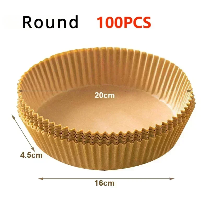 Daddy's Choice 50/100pcs Special Paper for Air Fryer Silicone Oil Paper Oil Absorbing Paper Special Paper Pad for Food Household Paper Plate
