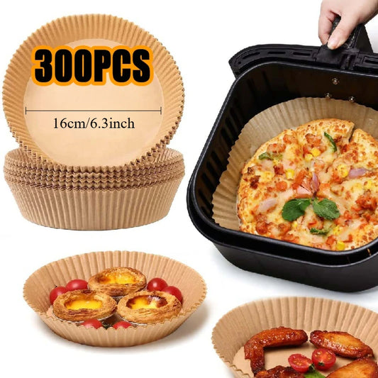Daddy's Choice 50/100pcs Special Paper for Air Fryer Silicone Oil Paper Oil Absorbing Paper Special Paper Pad for Food Household Paper Plate