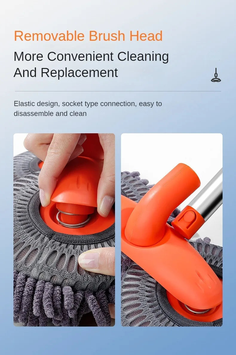 Purism Car Washer Mop Foam Wash Brush Double Brush Head Roof Window Cleaning Maintenance Three-Section Telescopic Mop Car Accessories