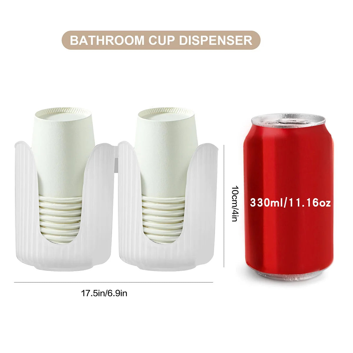 Daddy's Choice Disposable Paper Cup Holder Luxury Simple Space Save Plastic Multi-functional Desktop Cup Sorting Storage Rack Home Organizer