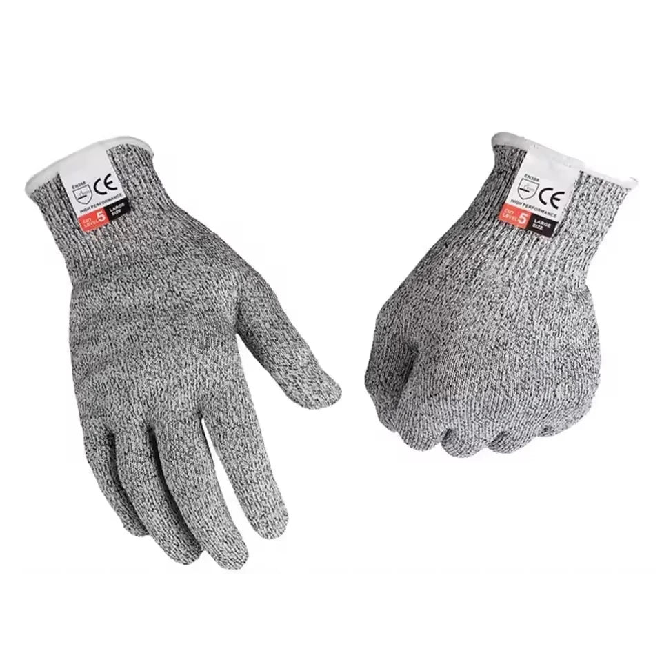 Daddy's Choice Grade 5 Cut Resistant Gloves Kitchen HPPE Scratch Resistant Glass Cutting Safety Protection for Gardeners
