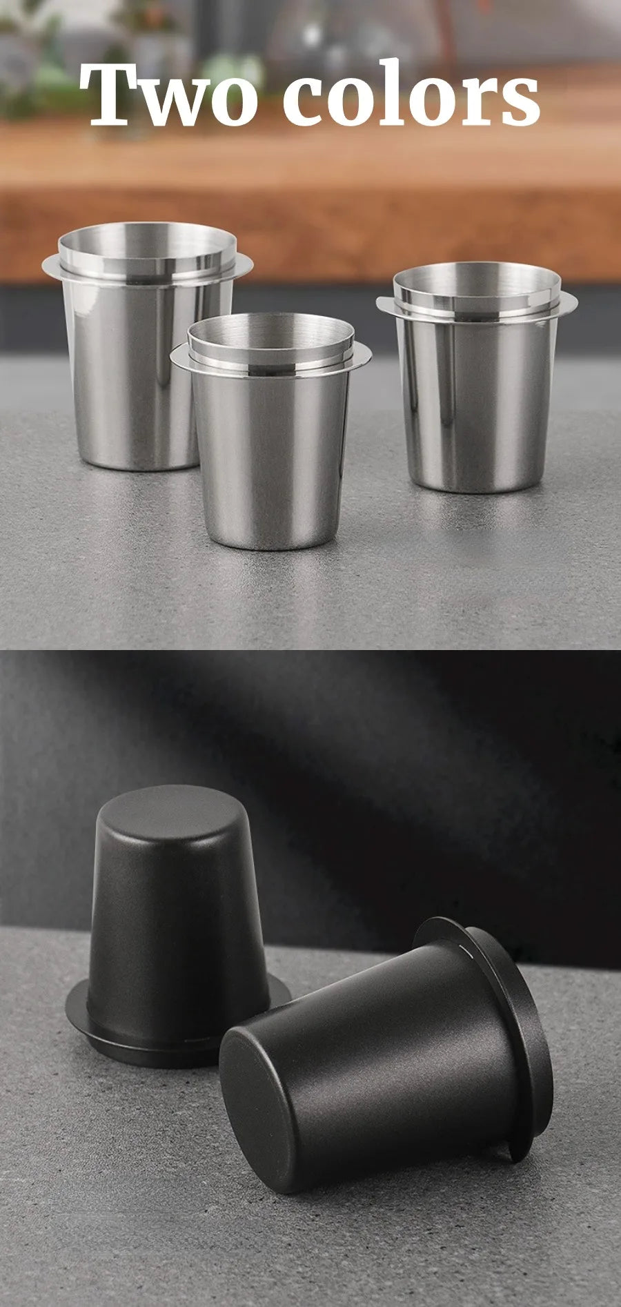 Purism Coffee Dosing Cup Sniffing Mug for Espresso Machine Wear Resistant Stainless Steel Coffee Dosing Cup Drop Shipping 58/53/51mm