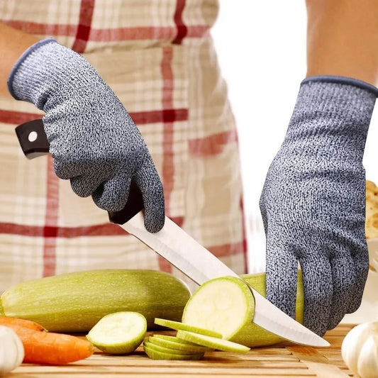Daddy's Choice Grade 5 Cut Resistant Gloves Kitchen HPPE Scratch Resistant Glass Cutting Safety Protection for Gardeners