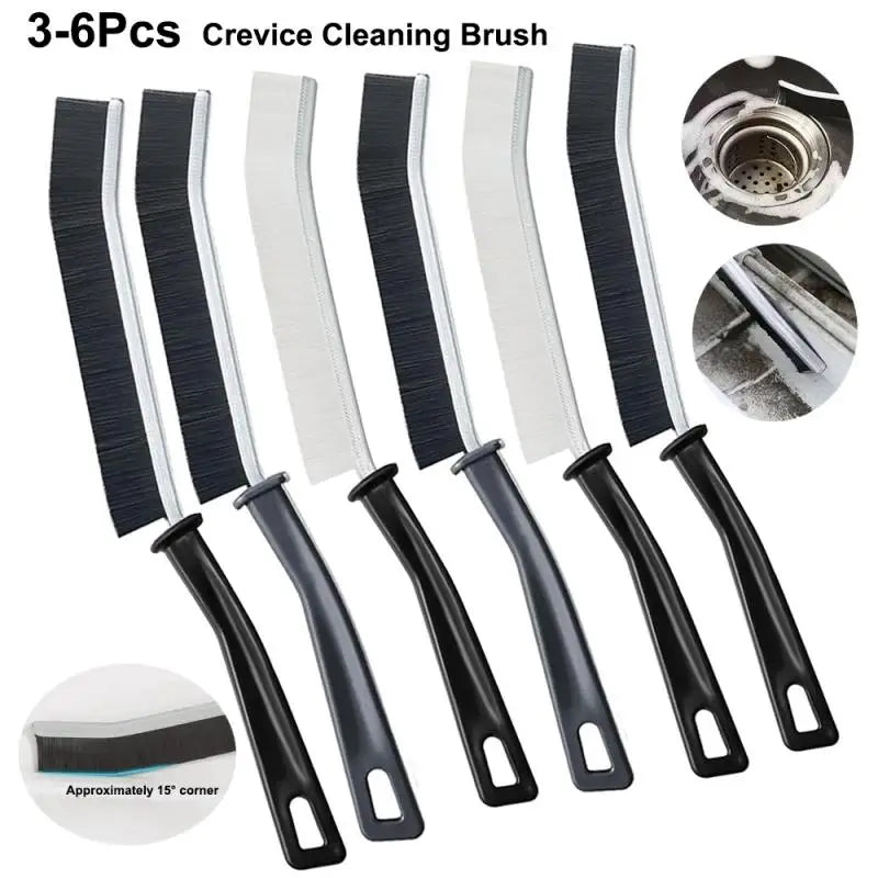 Daddy's Choice  3-6Pcs Crevice Cleaning Brush Durables Car Kitchen Tile Grout Dead End Bristle Cleaning Brush Bedroom Floor Line Cleaning Brushe
