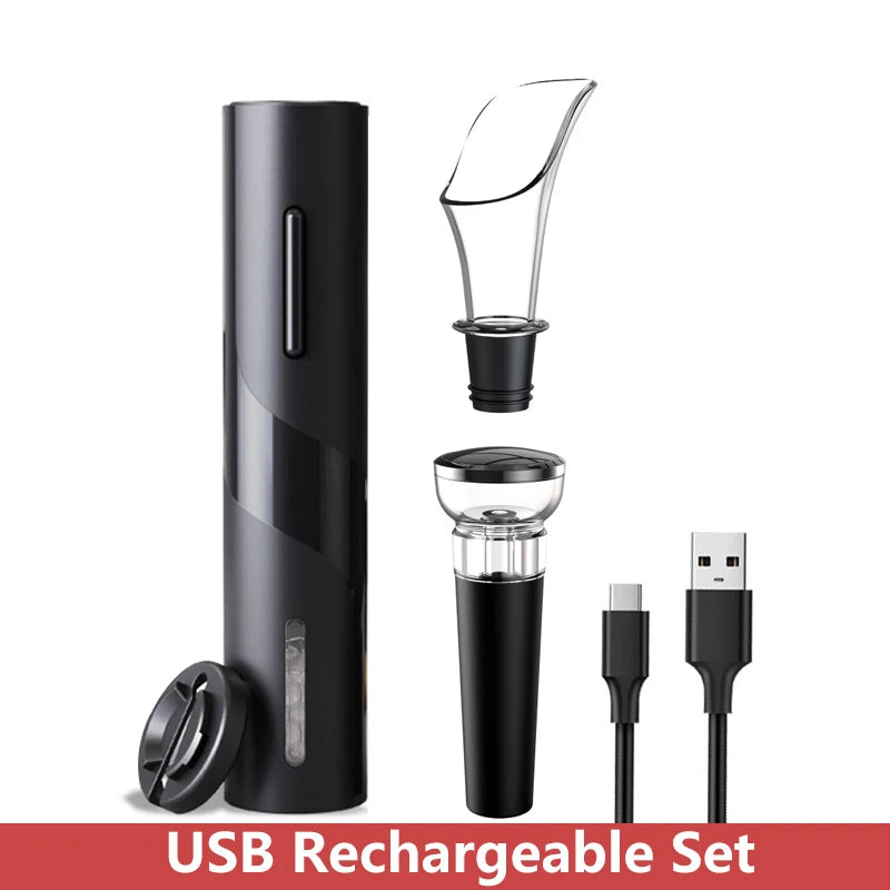 Purism Automatic Electric Wine Openers for Beer USB & Battery Beer Bottle Openers Corkscrew Wine Beer Cap Opener Kitchen Accessories