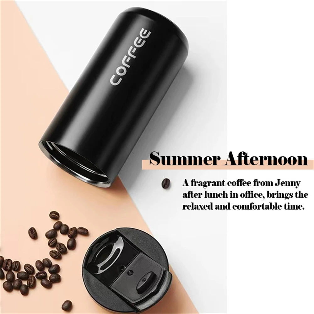 Purism 400ML Stainless Steel Coffee Thermos Bottle Thermal Mug Leakproof Car Vacuum Flasks Coffee Cup Travel Portable Insulated Bottles