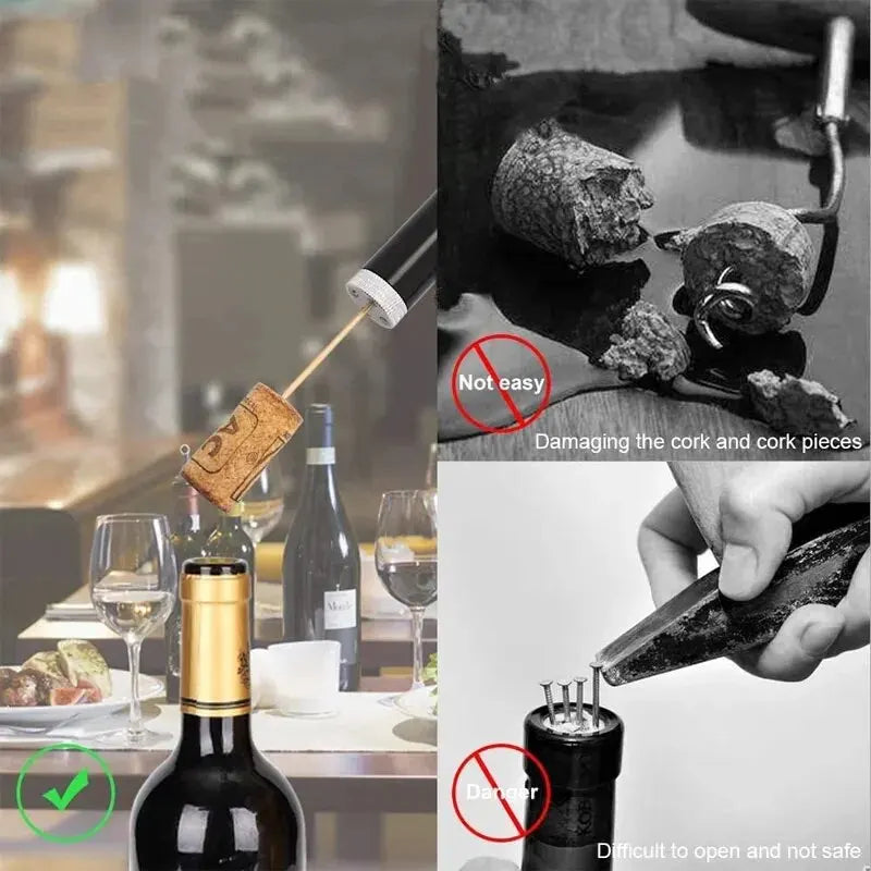 Daddy's Choice  1PC Portable Wine Opener Wine Air Pressure Pump Bottle Opener Tools Bar Accessories for Home Restaurant Party