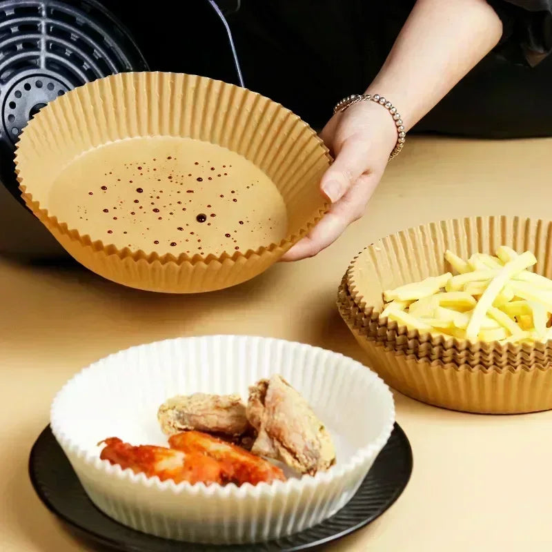 Daddy's Choice 50/100pcs Special Paper for Air Fryer Silicone Oil Paper Oil Absorbing Paper Special Paper Pad for Food Household Paper Plate