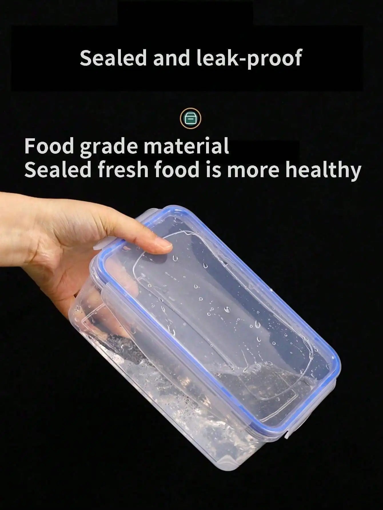 Daddy's Choice Sealed rectangular refrigerator storage box with lid Plastic crisper microwave heating lunch box with lid office workers