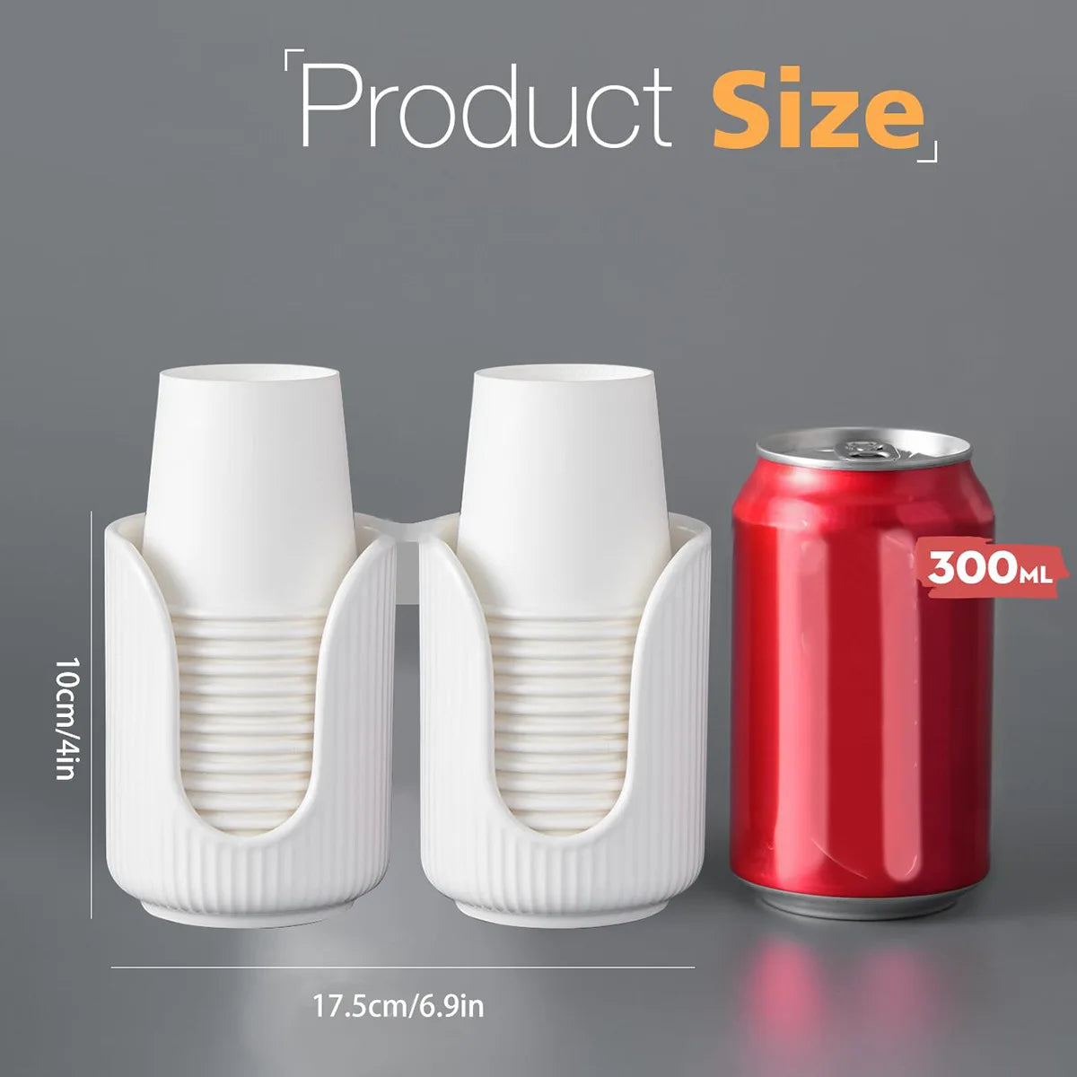 Daddy's Choice Disposable Paper Cup Holder Luxury Simple Space Save Plastic Multi-functional Desktop Cup Sorting Storage Rack Home Organizer