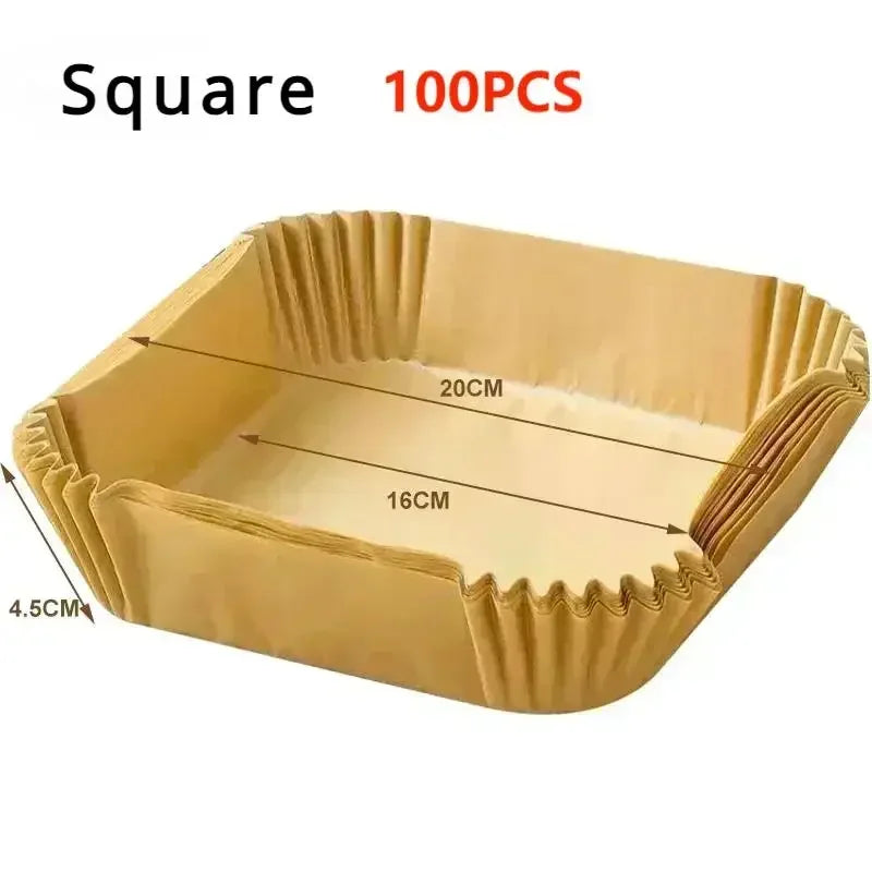 Daddy's Choice 50/100pcs Special Paper for Air Fryer Silicone Oil Paper Oil Absorbing Paper Special Paper Pad for Food Household Paper Plate