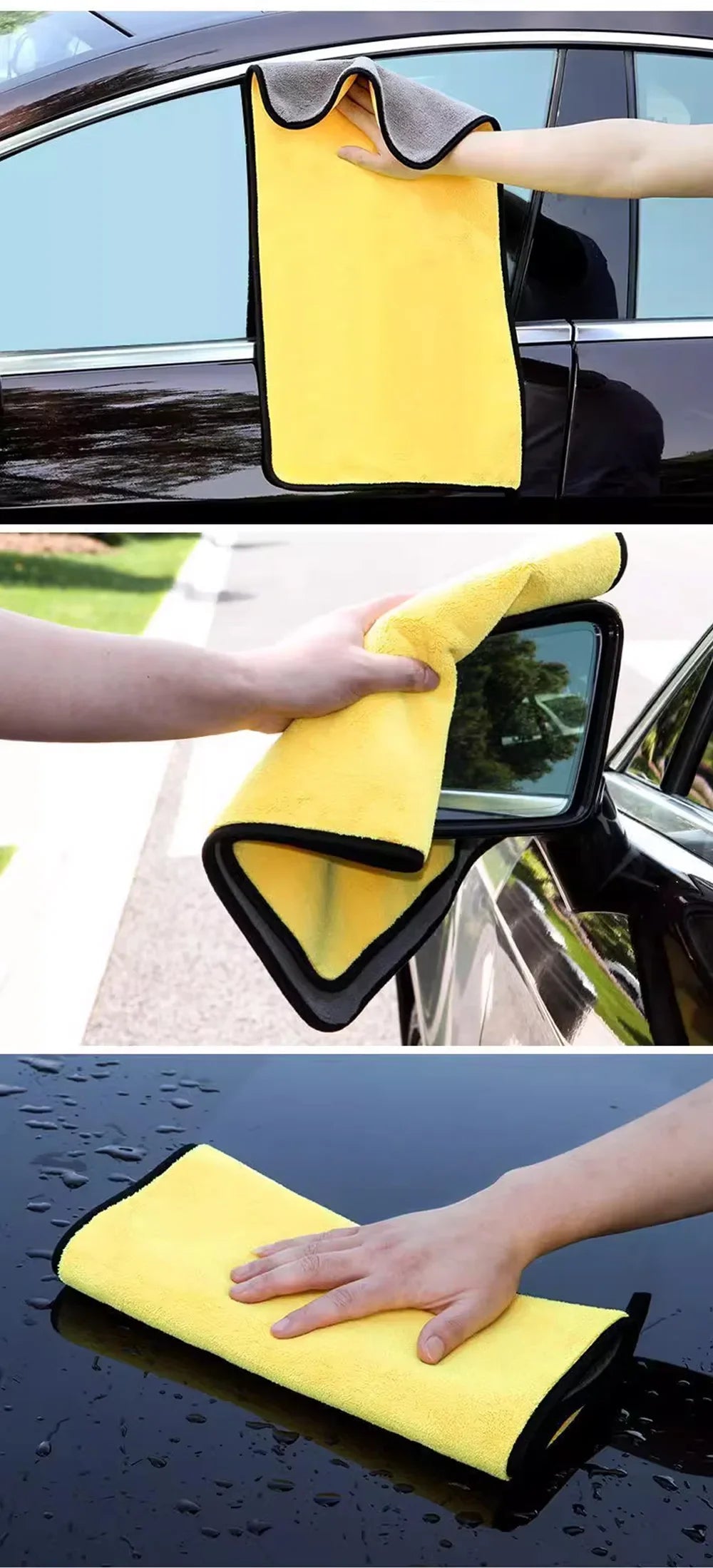 Purism 10Pcs Car Wash Microfiber Towel 30x30CM Car Cleaning Drying Cloth Hemming Car Care Cloth Detailing Car Wash Towel  Kitchen Towel