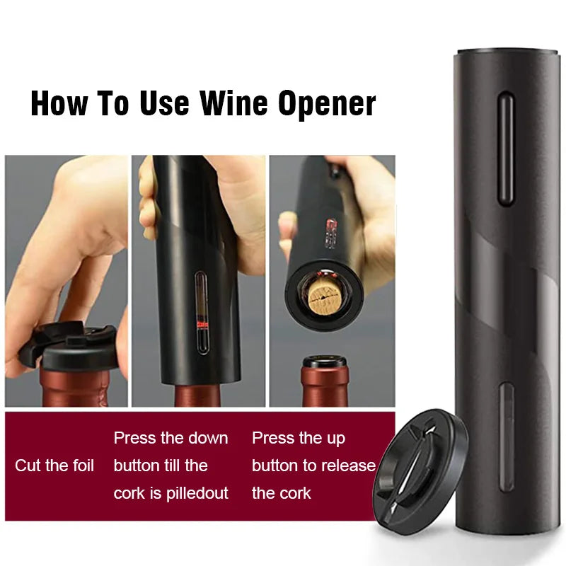 Purism Automatic Electric Wine Openers for Beer USB & Battery Beer Bottle Openers Corkscrew Wine Beer Cap Opener Kitchen Accessories