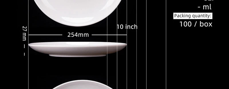 Purism 8-14 Inch Round White Melamine Dinner Plate Hotel Western Steak Trays Dessert Bone TablewareDishes Plastic Imitation Porcelain