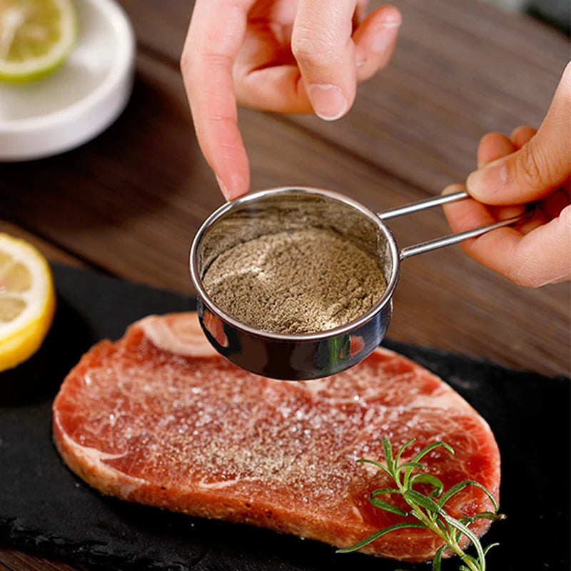 Daddy's Choice Stainless Steel Fine Mesh Sifter Hand-held Sugar Cocoa Matcha Powder Flour Colander 40 Mesh Sieve Hangable Home Kitchen Tools