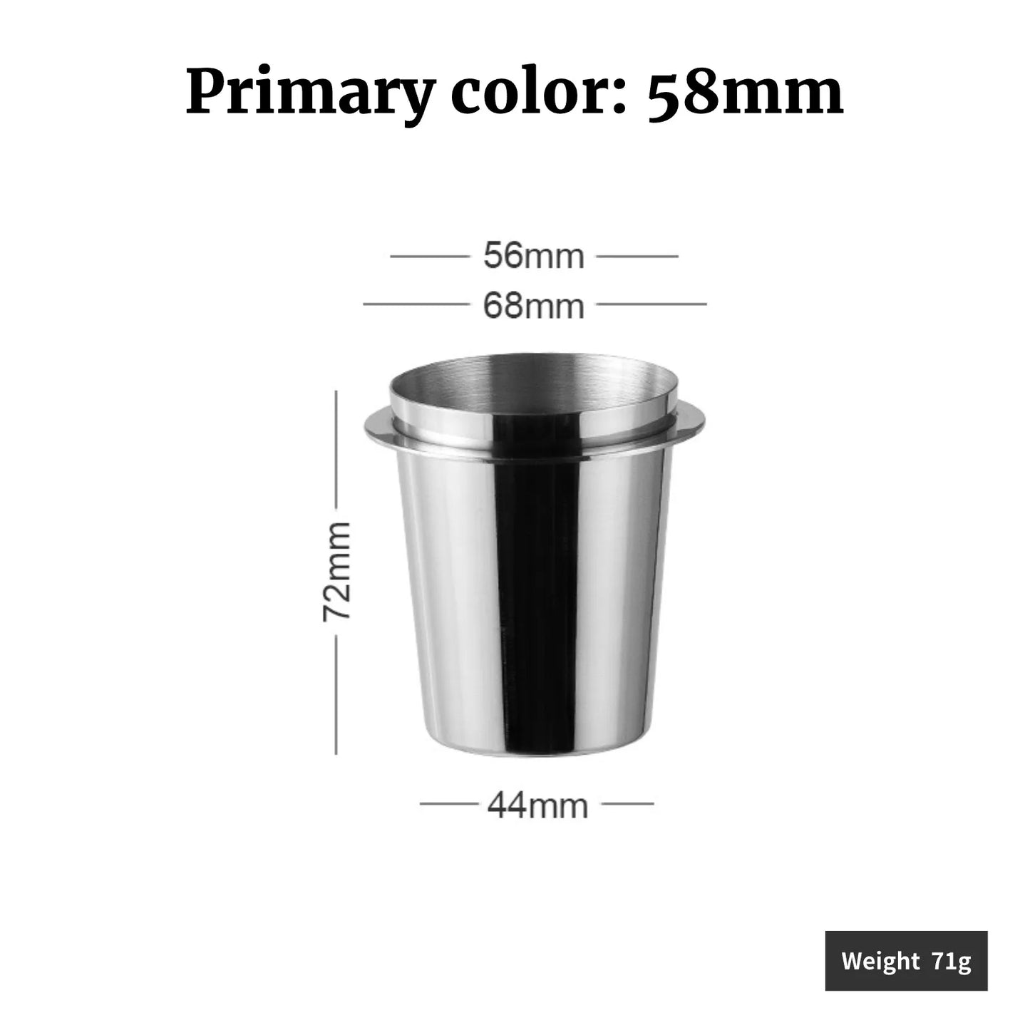 Purism Coffee Dosing Cup Sniffing Mug for Espresso Machine Wear Resistant Stainless Steel Coffee Dosing Cup Drop Shipping 58/53/51mm