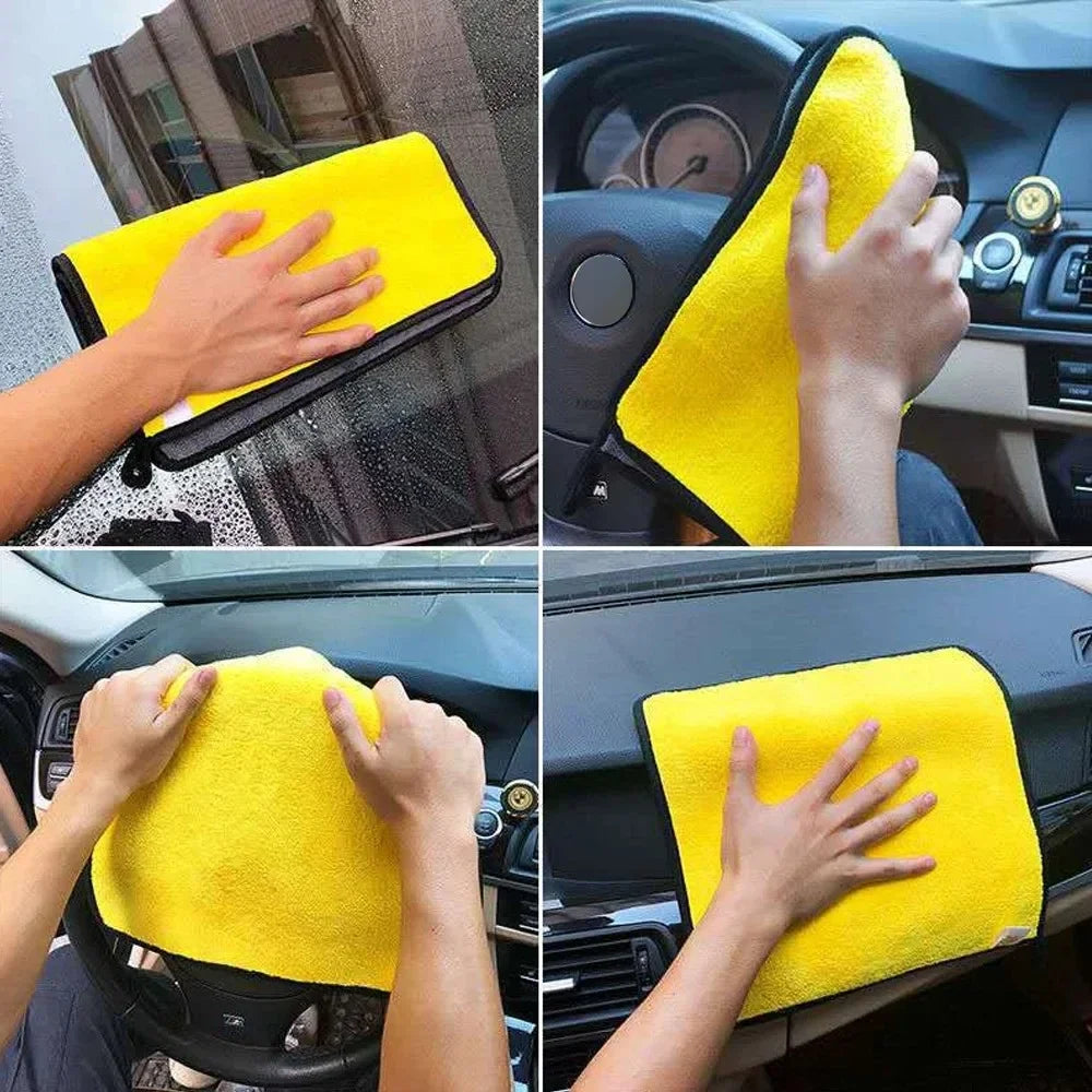 Purism 10Pcs Car Wash Microfiber Towel 30x30CM Car Cleaning Drying Cloth Hemming Car Care Cloth Detailing Car Wash Towel  Kitchen Towel