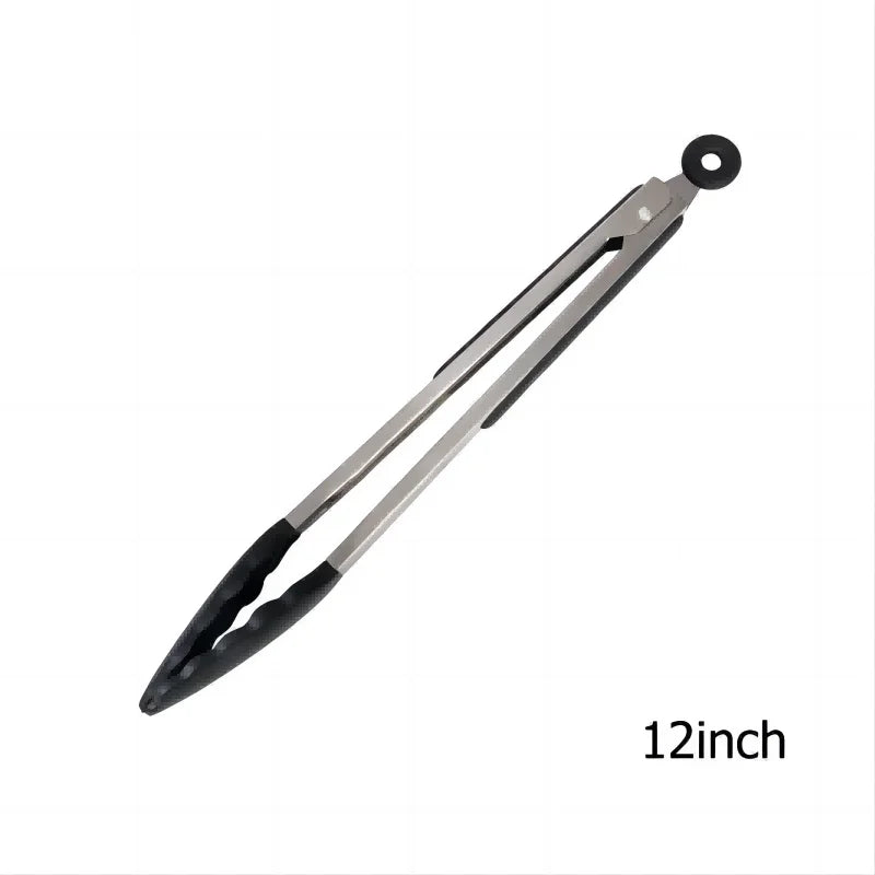 Purism Premium Kitchen Tongs Silicone Cooking Tongs 9 12 inch BPA Free Non-Stick BBQ Cooking Grilling Locking Food Tongs