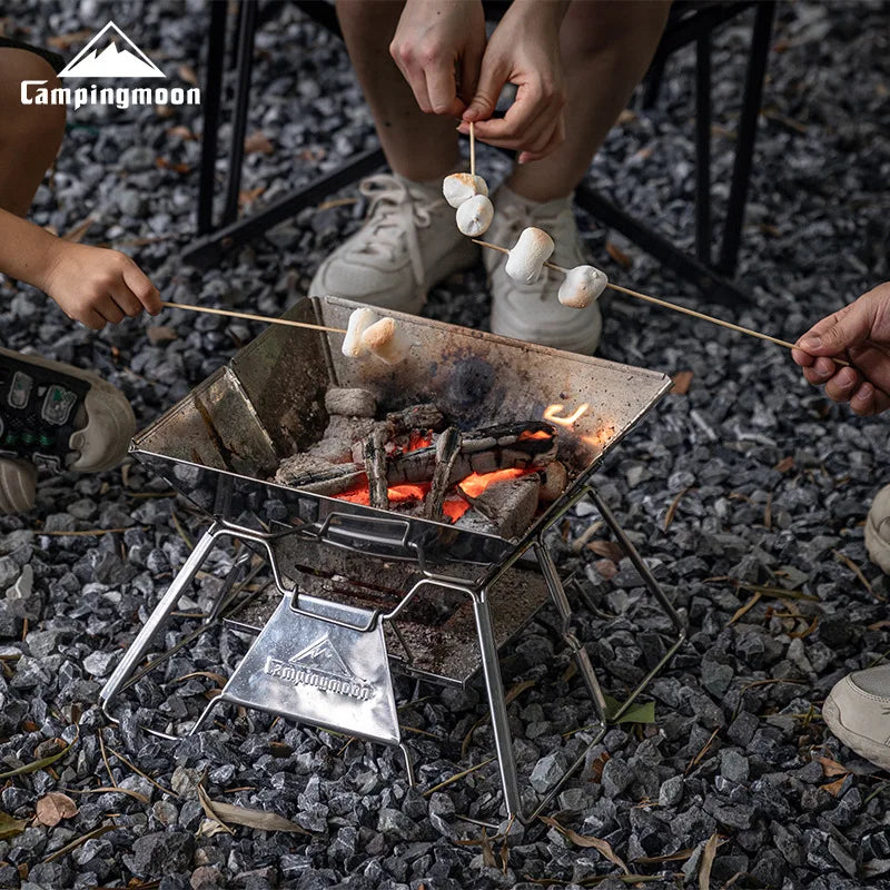 Large Folding Portable Stainless Steel Barbecue Grill BBQ Oven, Camping Picnic Grill Net, Barbecue Grill