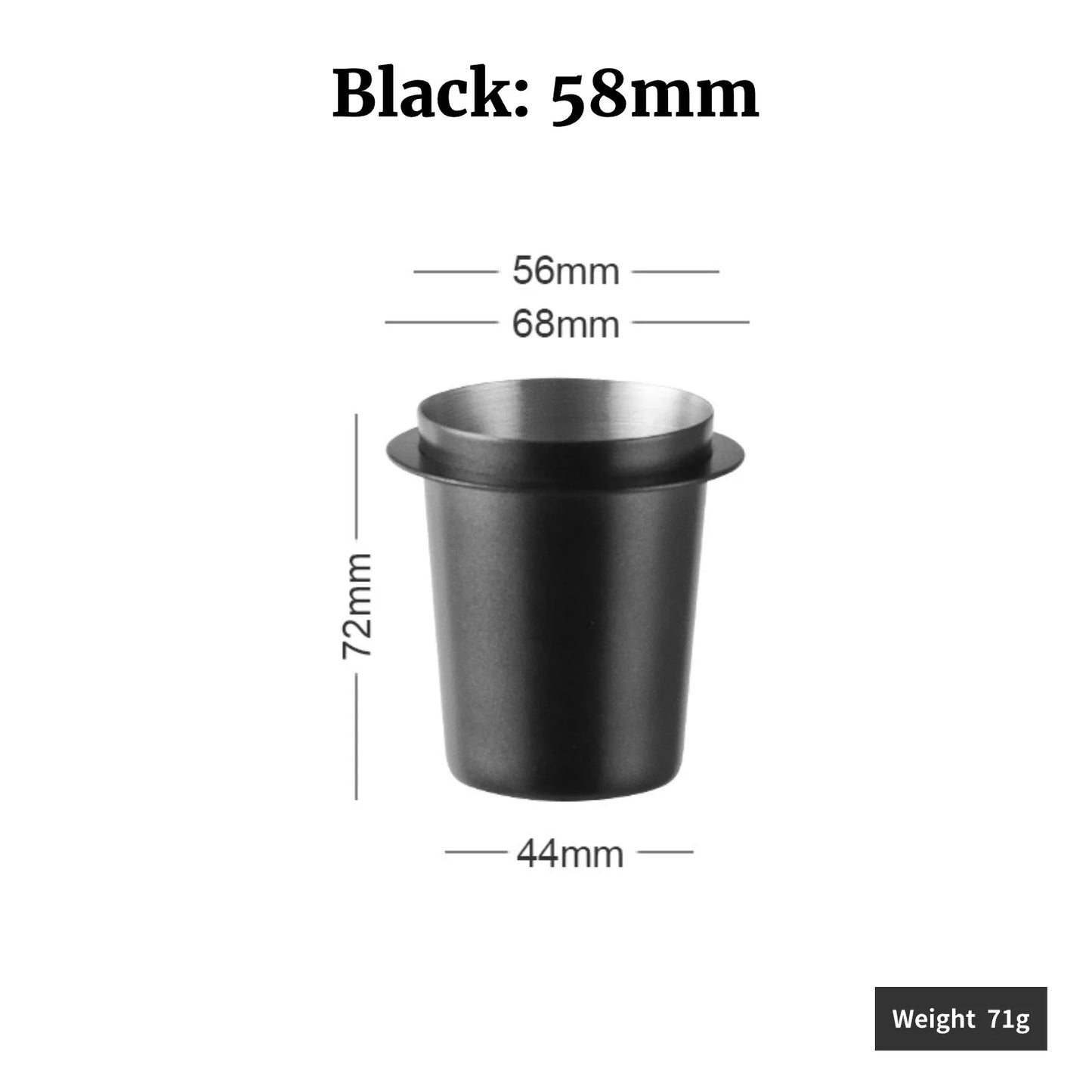 Purism Coffee Dosing Cup Sniffing Mug for Espresso Machine Wear Resistant Stainless Steel Coffee Dosing Cup Drop Shipping 58/53/51mm