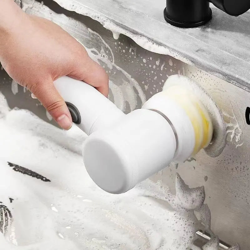 Daddy's Choice  Multi-functional Electric Cleaning Brush for Kitchen and Bathroom - Wireless Handheld Power Scrubber for Dishes, Pots, and Pans