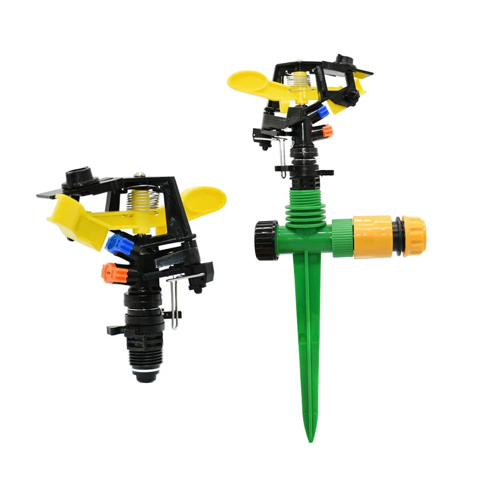 Purism 360 Degree Rotating Sprinklers Nozzles With 1/2'' Thread Plastic Spike Garden Lawn Farm Irrigation Watering Sprinklers