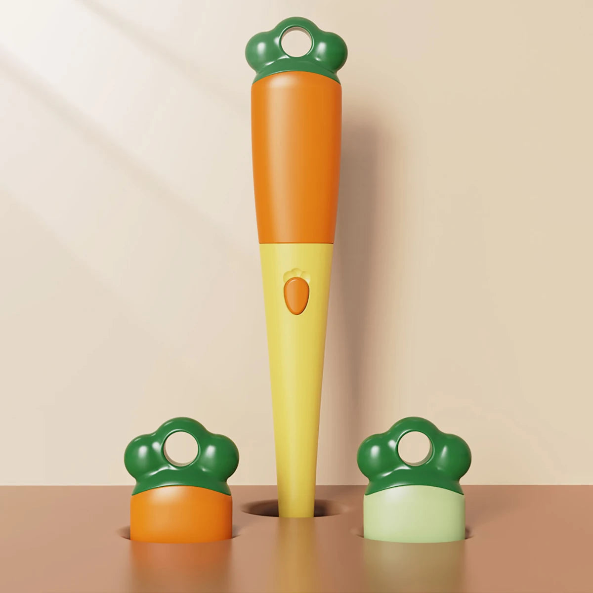 Purism 3 in 1 Multifunctional Household Cleaning Brush Carrot Long Handle Cup Scrubber Useful Things For Kitchen Accessories