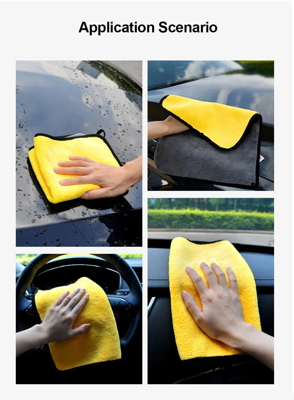 Purism 10Pcs Car Wash Microfiber Towel 30x30CM Car Cleaning Drying Cloth Hemming Car Care Cloth Detailing Car Wash Towel  Kitchen Towel