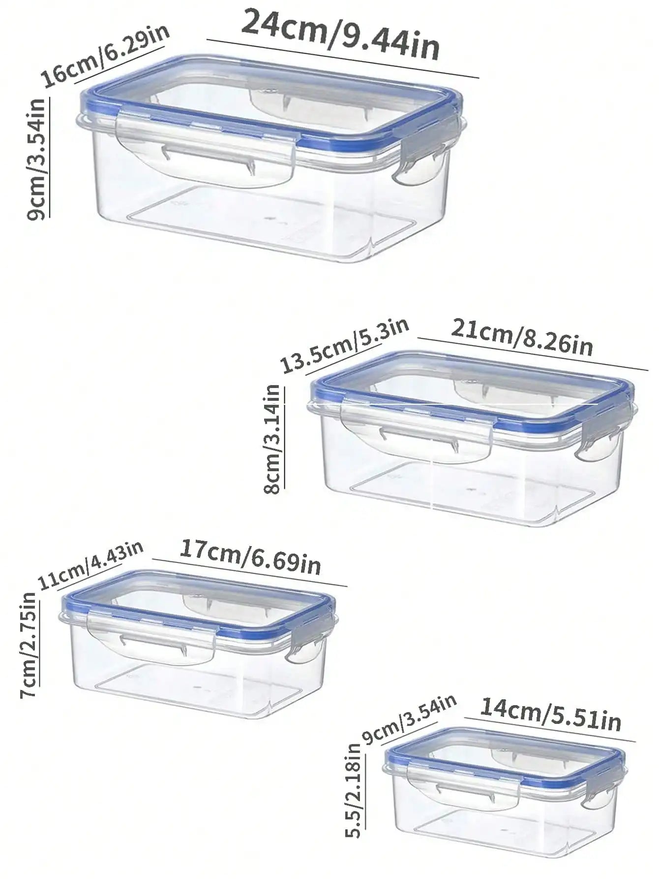 Daddy's Choice Sealed rectangular refrigerator storage box with lid Plastic crisper microwave heating lunch box with lid office workers