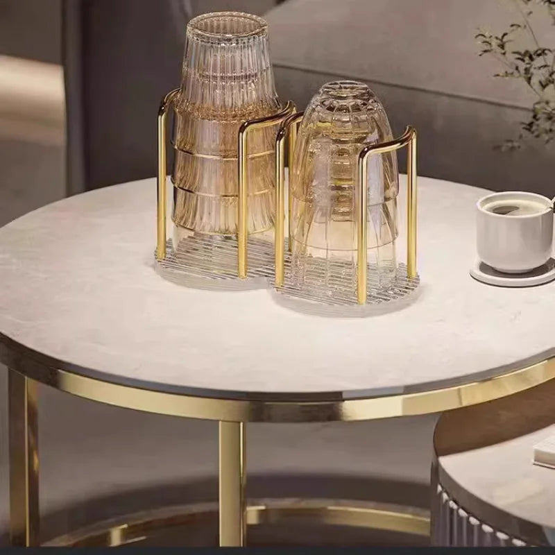 Daddy's Choice Luxury Disposable Cup Storage Holder Water Tea Cups Dispenser Rack Shelf with Longer Stick Mug Display Stand Home Organizer