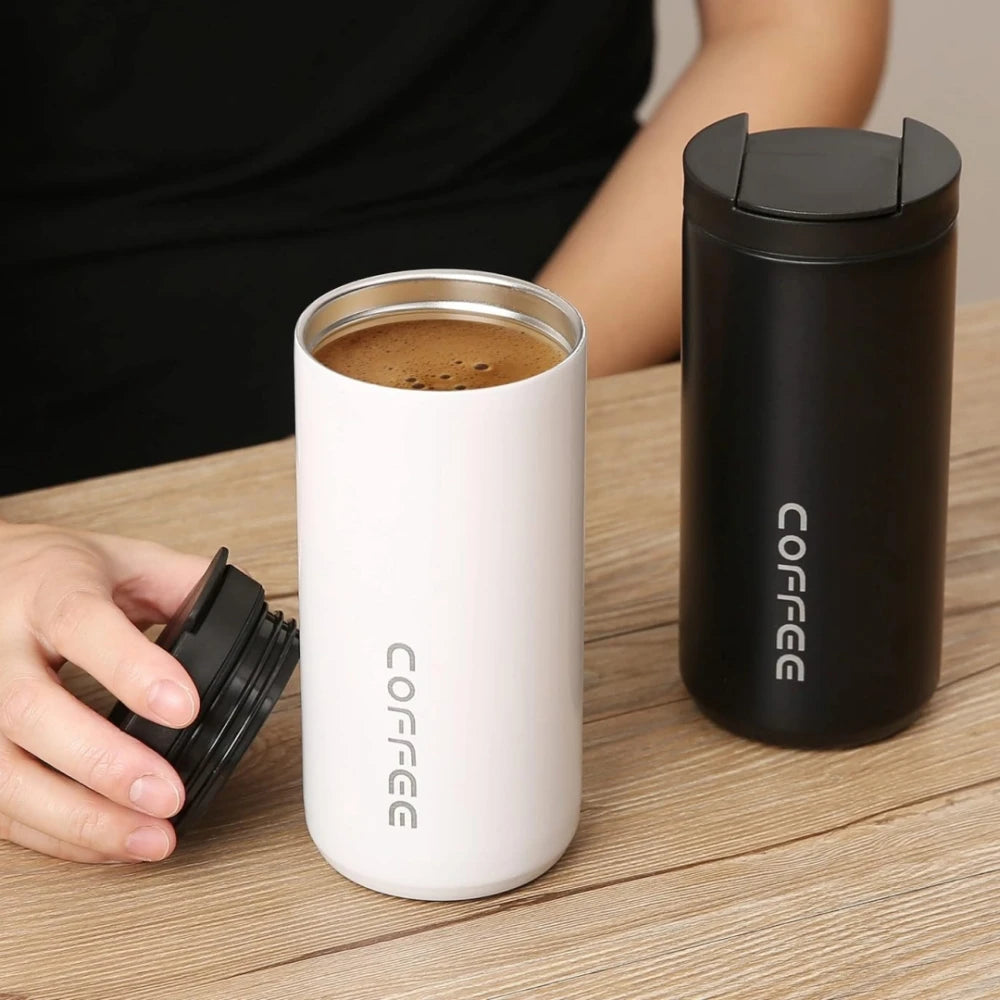 Purism 400ML Stainless Steel Coffee Thermos Bottle Thermal Mug Leakproof Car Vacuum Flasks Coffee Cup Travel Portable Insulated Bottles