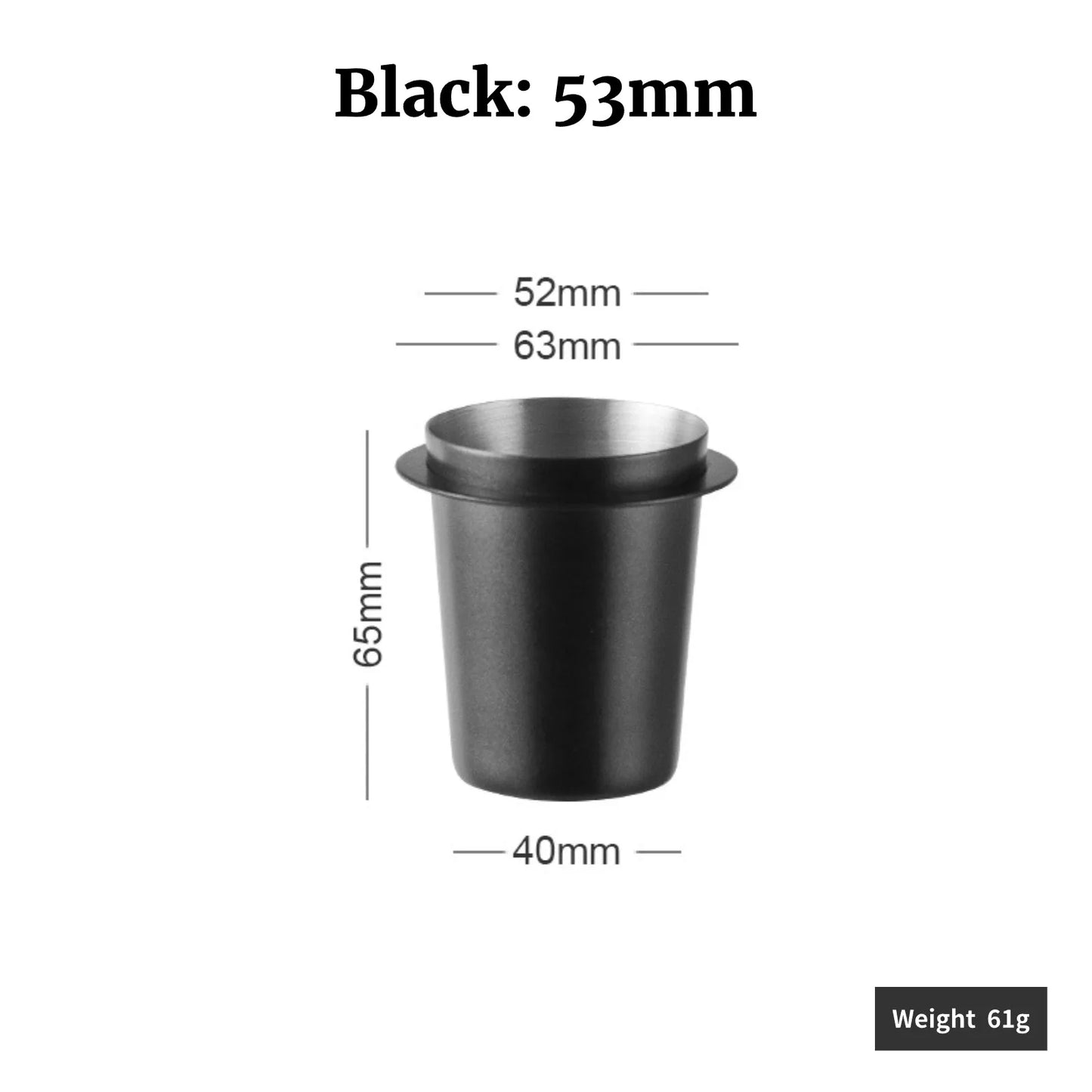 Purism Coffee Dosing Cup Sniffing Mug for Espresso Machine Wear Resistant Stainless Steel Coffee Dosing Cup Drop Shipping 58/53/51mm