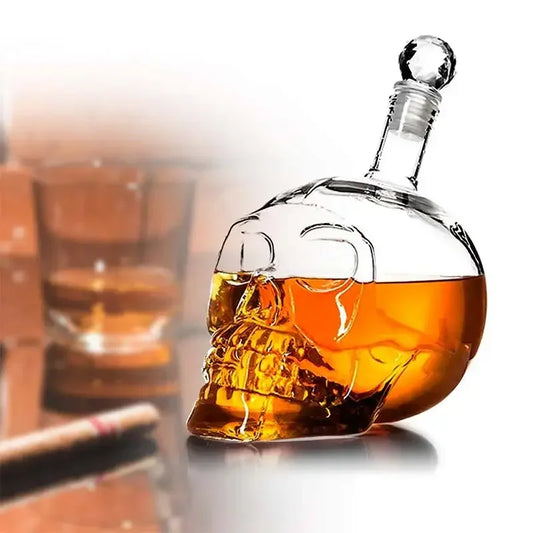 Daddy's Choice 350/550/1000ML High-end Creative Skull Glass Whisky Vodka Wine Crystal Bottle Spirits Cups Transparent Drinking Cups Bar Home