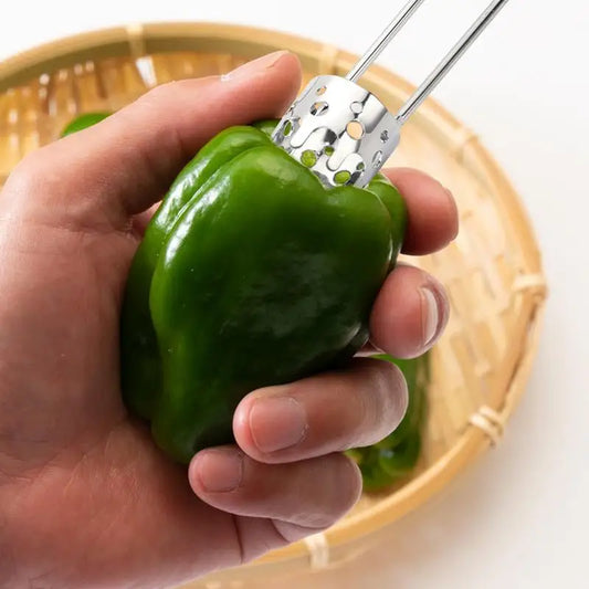 Daddy's Choice Fruit Corer Pitter Stainless Steel Popper Cutter Pepper Deseeder Multi-Functional Vegetables Fruit Corer Kitchen Gadget Quick